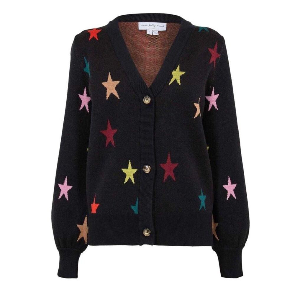 Never Fully Dressed Womens/Ladies Bishop Cardigan / Black Melange